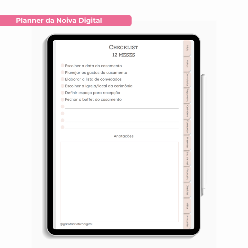 Planner da Noiva Digital Versão Teste - Image 7